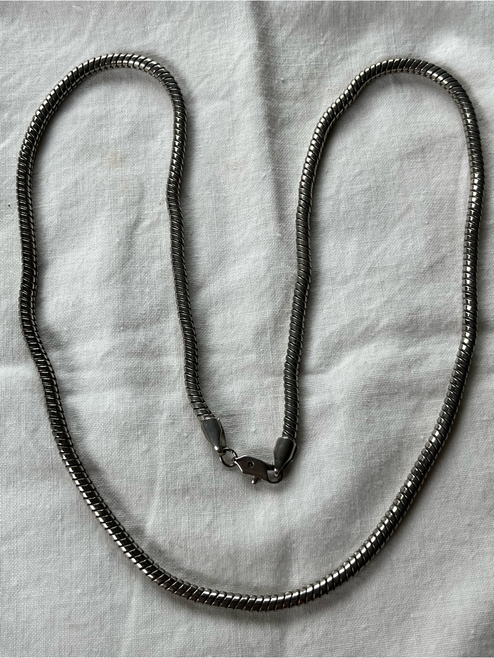 Sterling Silver Snake Chain Necklace - Polished Silver
